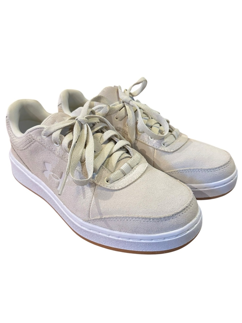 Under Armour Women's Cream Suede Low-Top Sneakers